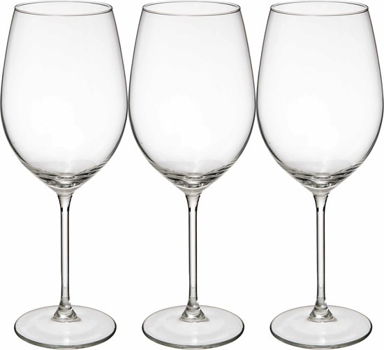 Secret de Gourmet Wijnglazen set Lina - doosje 12x stuks - chique glas - 54 CL - witte/rode/rose