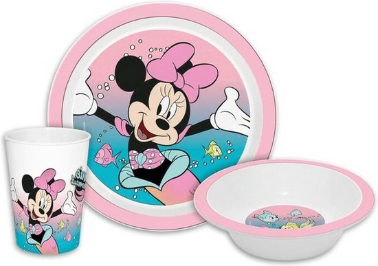 Disney Minnie Mouse - Set petit-déjeuner - Set de table - Set déjeuner -  Assiette -... | bol