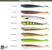 Zite Fishing Inzite Shad 12cm - Lot 5 Appâts Souples UV Actifs Pour Sandre Et Perche - Green Tomato