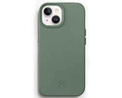 Woodcessories Bio Case MagSafe - Geschikt voor iPhone 15 Plus- Duurzaam - Eco vriendelijk - Gemaakt van bio-materialen - Midnight Green
