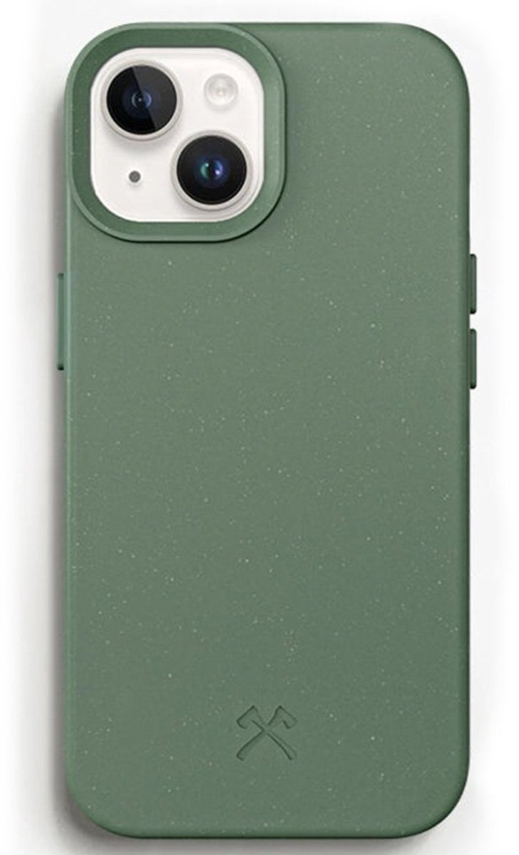 Woodcessories Bio Case MagSafe - Geschikt voor iPhone 15 Plus- Duurzaam - Eco vriendelijk - Gemaakt van bio-materialen - Midnight Green