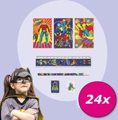 Tuf-Tuf Uitdeelcadeaus 24 STUKS 5-Delige Superhelden Schrijfset- Speelgoed - Traktatie Uitdeelcadeautjes voor kinderen