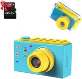 Digitale Kindercamera - Kinderfototoestel - Kindercamera Digitaal - met 32GB micro SD kaart - Blauw