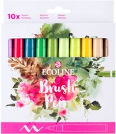 Set de stylos pinceaux Ecoline Botanique | 10 pièces