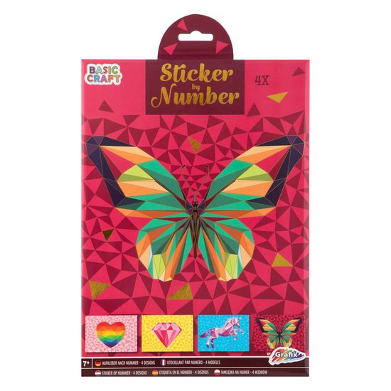 Basic Craft Sticker op nummer - Knutselset voor kinderen vanaf 7 jaar