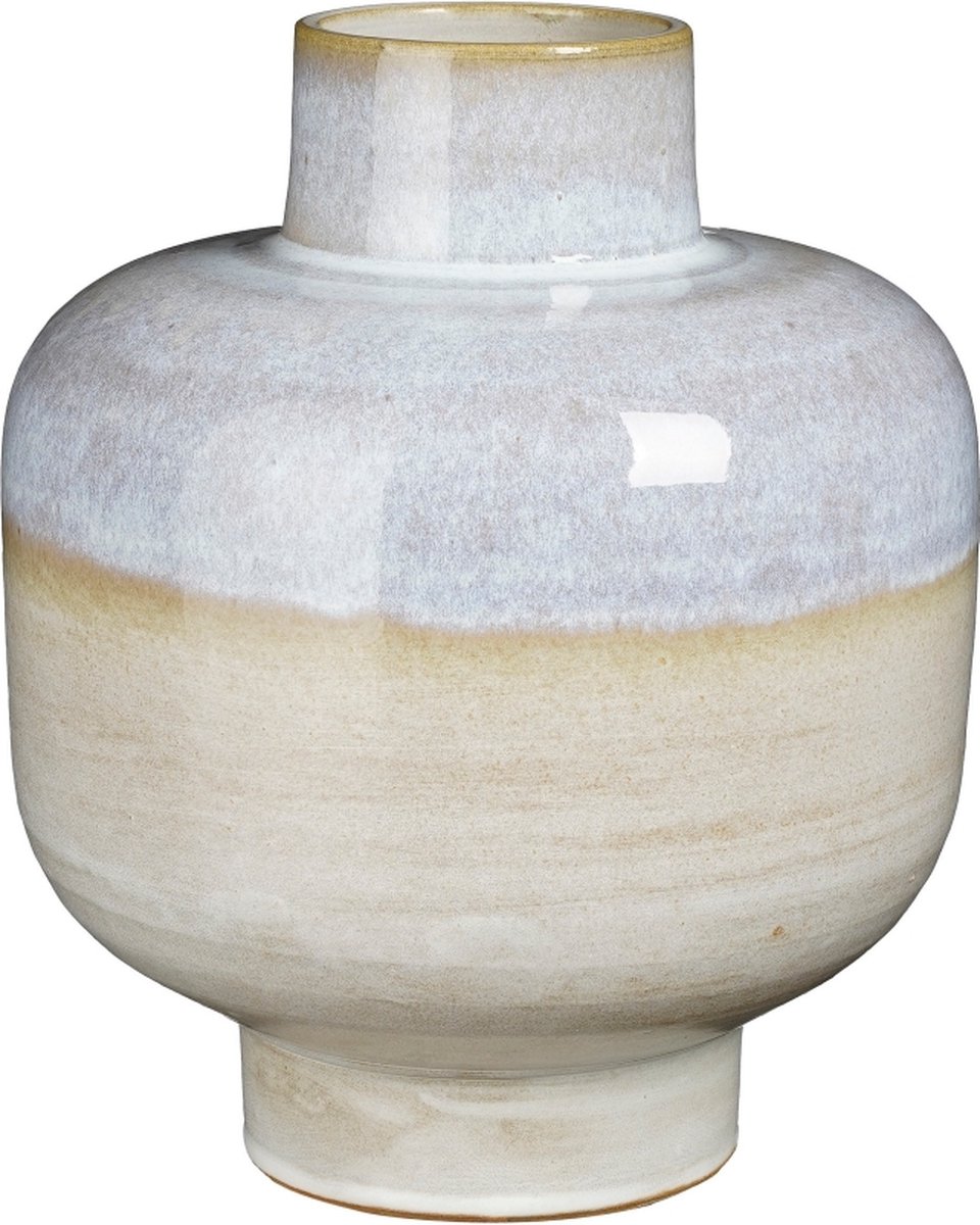 Mica Decorations Vaas Lizz - Keramiek - Naturel - 23 x 27 x 23 cm (BxHxD)