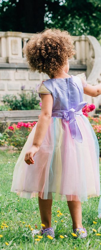 Unicorn - Robe de princesse fille - Licorne - Serre-tête - The Better Merk - taille 116/122(130) - Habillage vêtements Fille - Violet - Gants de princesse