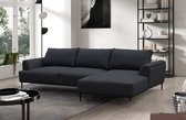 Bol.com hoekbank Hero- zwart- water afstotende stof- verstelbare zitdieptes- Hoeksalon lounge rechts aanbieding