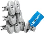Dparts vaatwasser onderkorf wieltjes - geschikt voor AEG - Zanussi - Electrolux - Ikea - 1 set van 8 stuks - wielset voor rek van afwasmachine - vaatwasmachine