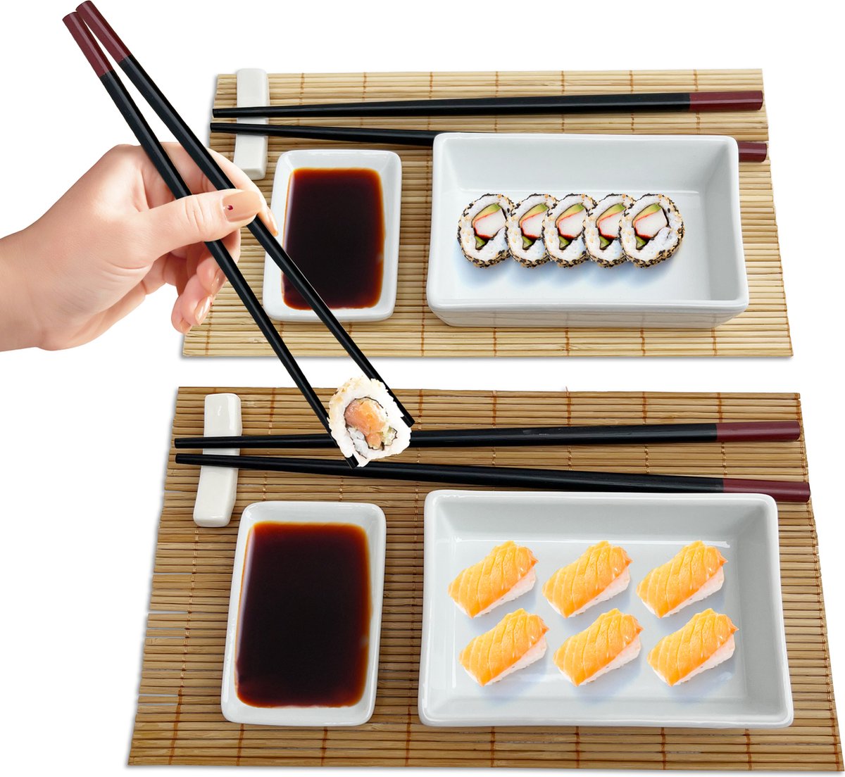 HOMBLE Sushi Servies Deluxe 10 Delige Set Japans Servies 2