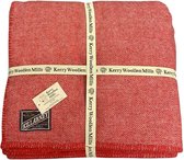 Deken - plaid Killarney Wol red 180 x 230 cm - zuivere wol