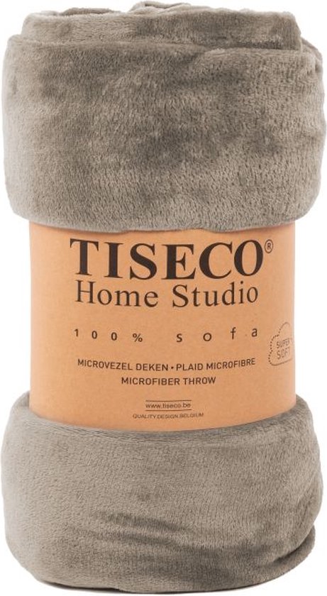 Tiseco Home Studio - Plaid COSY - microflanelle - 220 g/m² - 240x220 cm - Taupe
