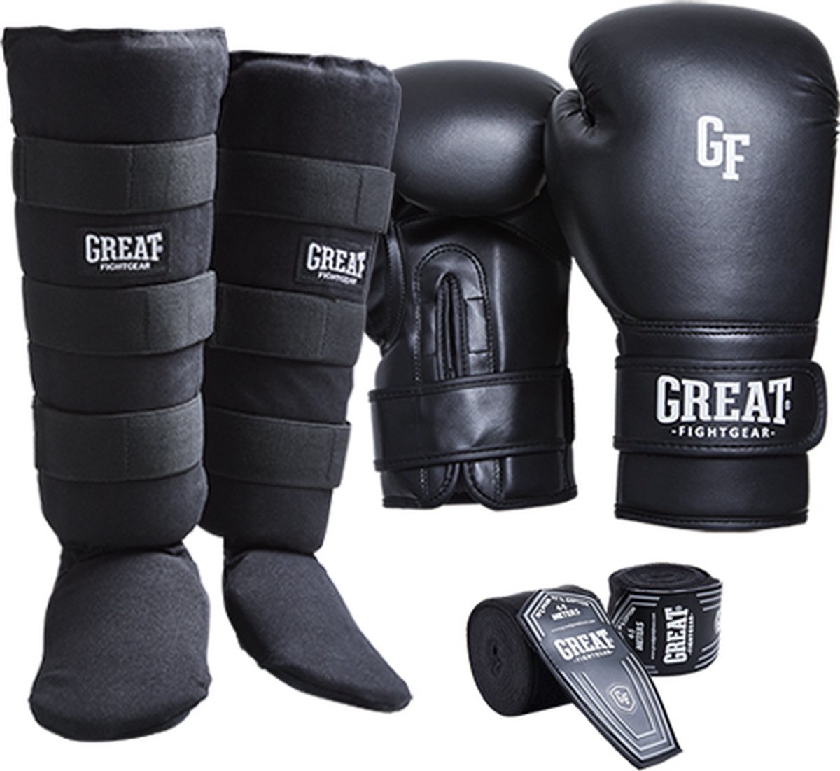 Ronin Tiger-Line Kids Kickboks Set Compleet - wit/zwart | Sport