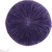 Imbarro - Kussen - Sierkussen - Rond 40 cm - Pippa - Purple - Paars