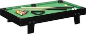 vidaXL - Minipooltafel - 3 - Feet - 92x52x19 - cm - zwart - en - groen