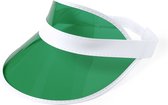 Zonneklep - Zonnepet - Zonnecap - Dames - Heren - Elastieksluiting - Verstelbaar - PVC - One-size - Groen