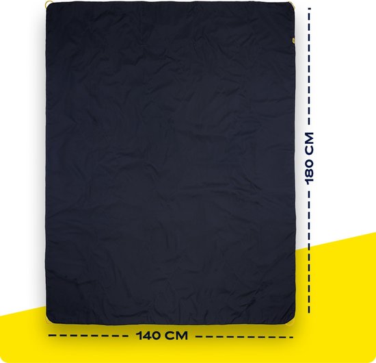 Couverture de Pique-Nique Aztèque NOMAD® - 180 x 140 - Bleu Foncé