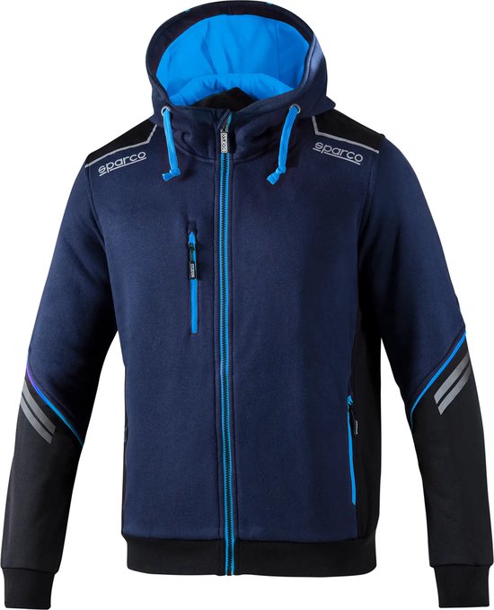 Foto: Sparco vest met capuchon colorado blauw blauw s