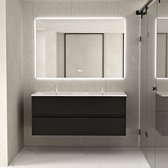 Vestland - Meuble de salle de bain avec lavabo - 120 CM - Zwart - Ensemble de meuble de salle de bain