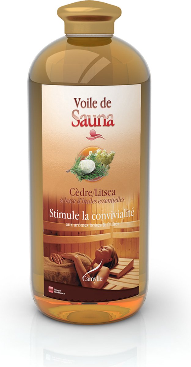Sauna-opgiet Camylle Cedre/Litsea 100% natuurlijk: stimuleerd gezelligheid