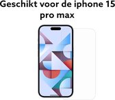 1x iphone 15 pro max screenprotector - 1x apple iphone 15 pro max tempered glass protectie 9H