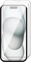 Screenprotector geschikt voor iPhone 15 Plus - 2x Gehard Glas Screen Protector GlassGuard