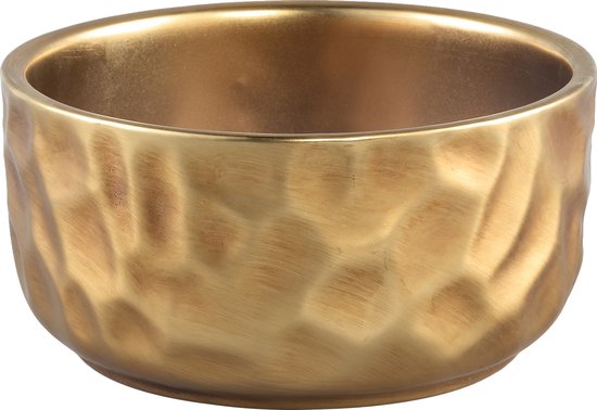 PTMD Dylon gold ceramic pot | matgouden keramische pot 16 x 16 x 7 hoog