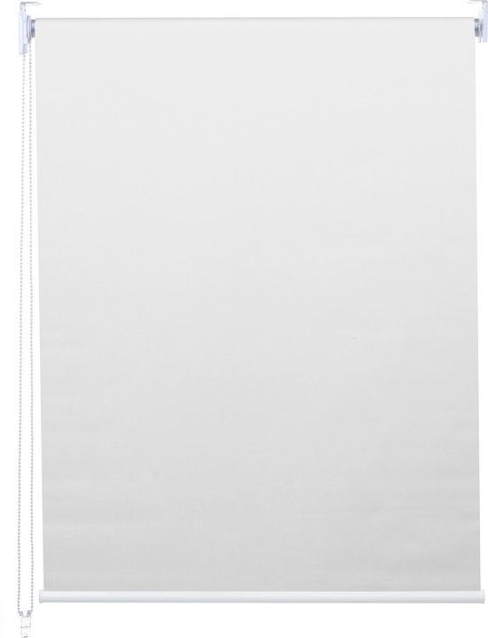 Rolgordijn MCW-D52, raamrolgordijn zijtrekgordijn, 70x230cm zonwering verduisterend ondoorzichtig ~ wit