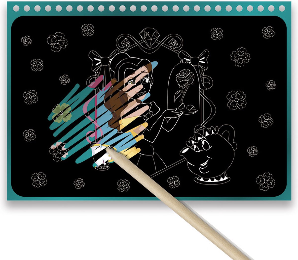 Disney Princess Totum vakantieboek doeboek prinsessen kraskaarten en kleurboek | scratch art en kleurplaten 25-delig harde kaft | speelgoed meisjes vanaf 3 jaar — afbeelding 5