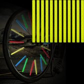 Réflecteur de rayons de vélo jaune – 12 pièces – Glow dans le noir – réflecteurs de rayons – tiges de réflecteurs de rayons