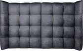 Hoofdbord bed - Gebogen - 140 cm - Stof - Grijs - LUDESA L 180 cm x H 125 cm x D 28 cm