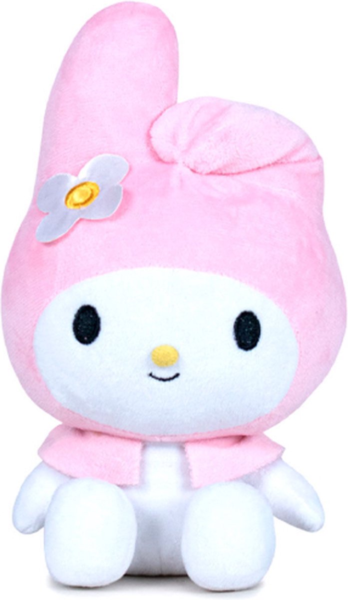Melody Hello Kitty Pluche Knuffel 44 cm - Kuromi {Hello Kitty roze pink Plush Toy | Speelgoed Knuffeldier voor kinderen meisjes | Kat Cat Kitten}