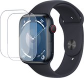 2x Geschikt voor Apple Watch 9 41mm Screenprotector - Beschermglas Folie Geschikt voor Apple Watch 9 41mm