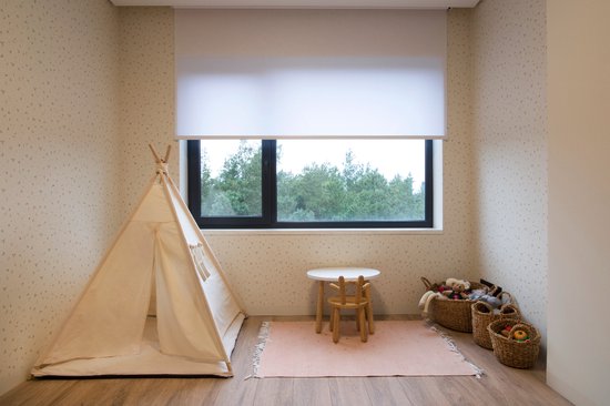 Dutchblinds Store enrouleur - occultant - Wit - 120x190cm - Décoration de fenêtre sur mesure