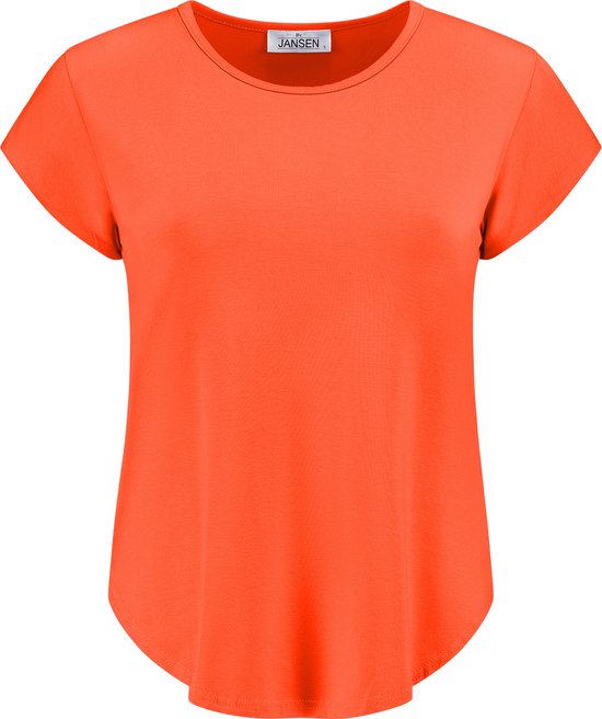 Dames shirt / dames top / korte mouw / Oranje / maat S