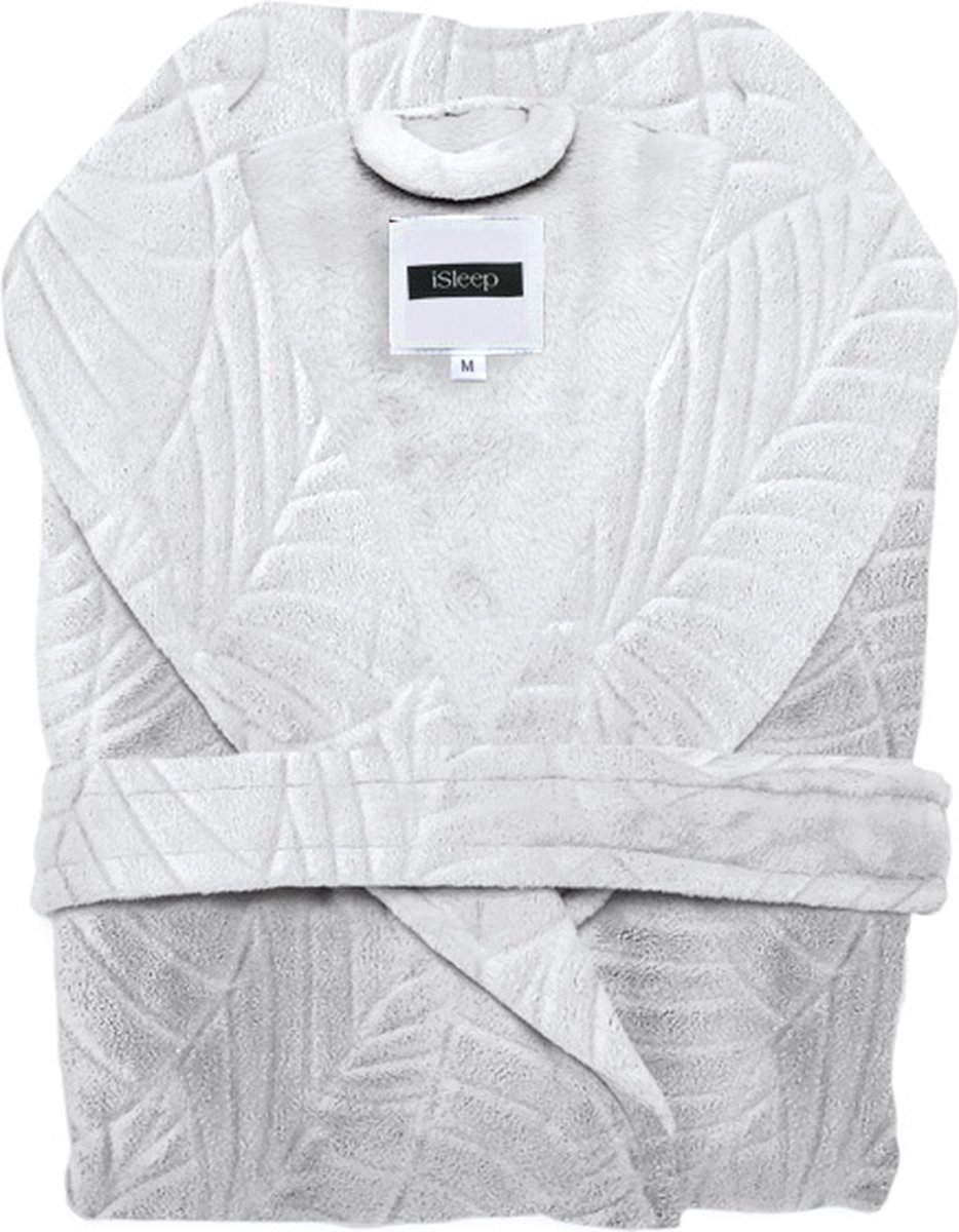 iSleep Leaf Badjas Lang - Maat XL - White
