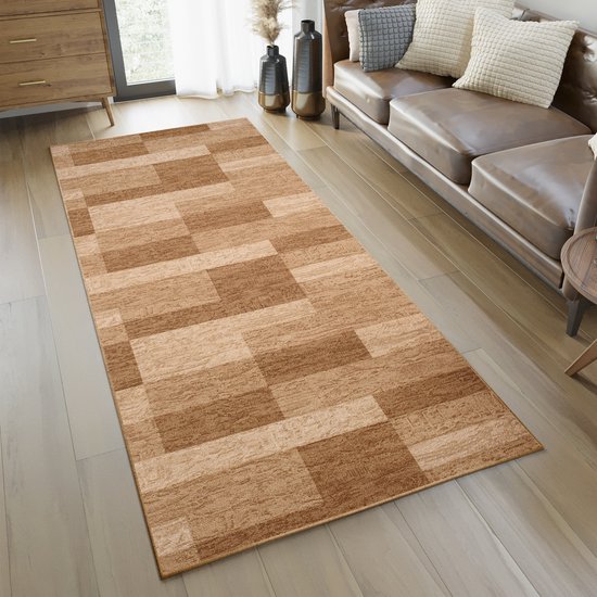 Tapiso Tapis en Caoutchouc Antidérapant en Caoutchouc Tapis de Sol Beige Taille de Tapis - 80x1000
