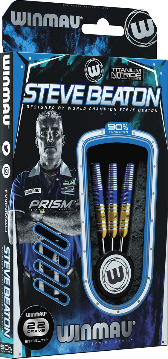 WINMAU - Steve Beaton: Steeltip Tungsten Dartpijlen Professioneel - 22g van Winmau — afbeelding 3