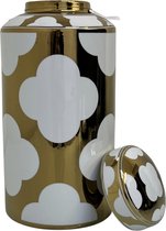 Luxe Decoratie Pot - Eric Kuster Style - H37 x B17 - White/Gold