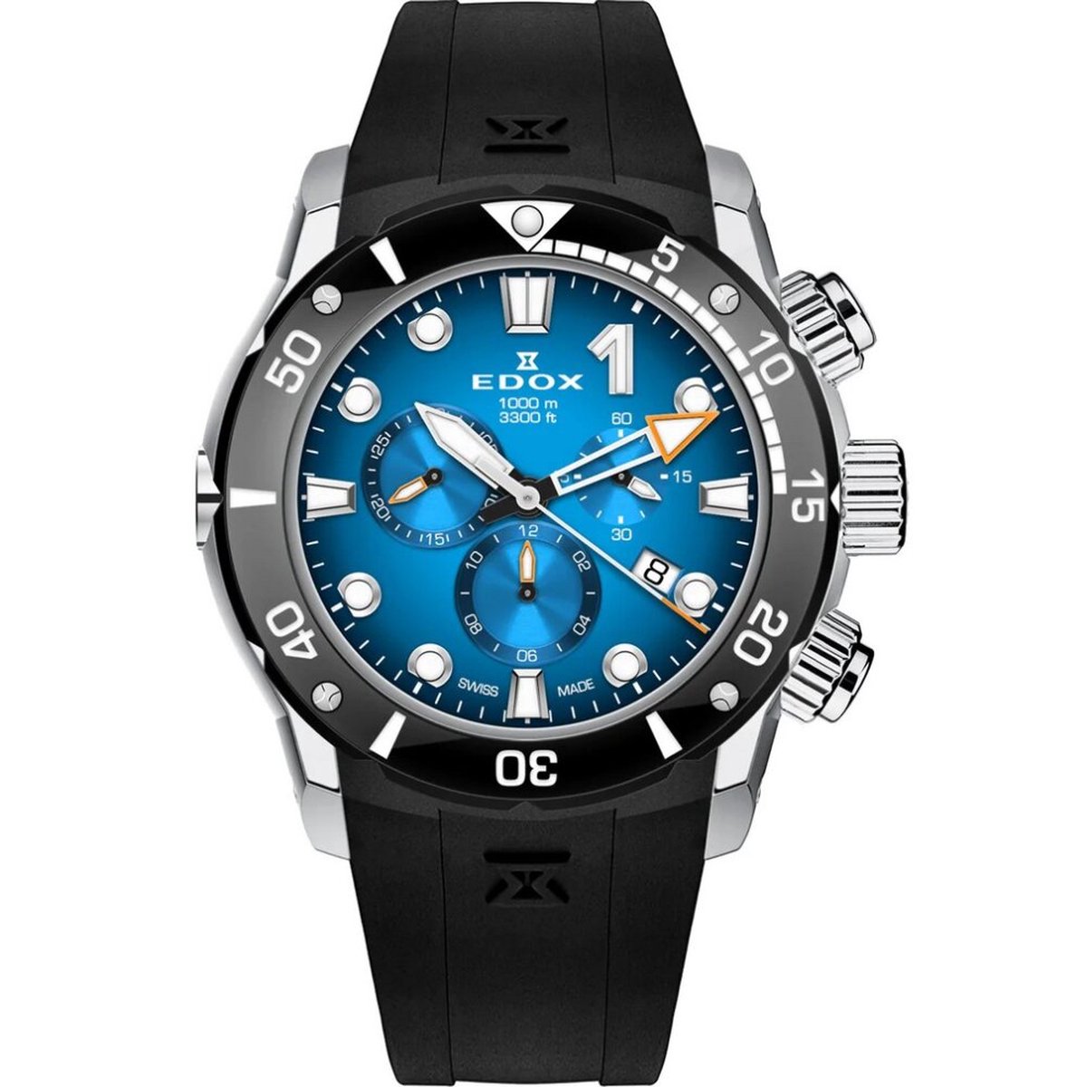 EDOX CO-1 Chrono Titanium 10242-TIN-BUIDN mannen horloge