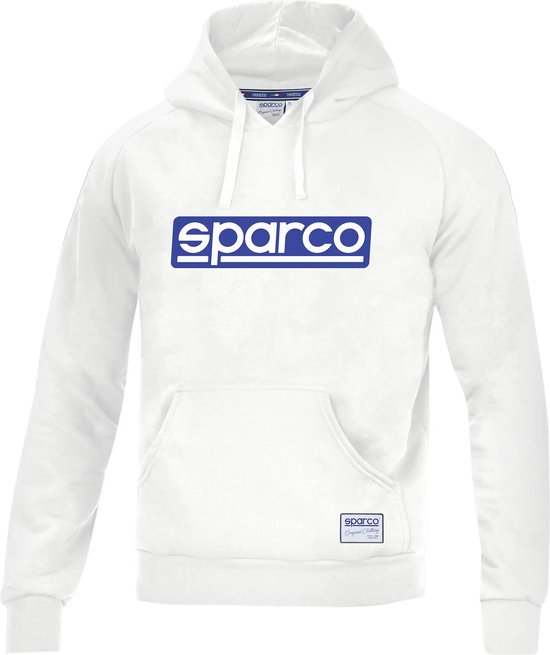 Sparco ORIGINAL Hoodie - Hoodie met Sparco logo - Wit - Hoodie maat XL