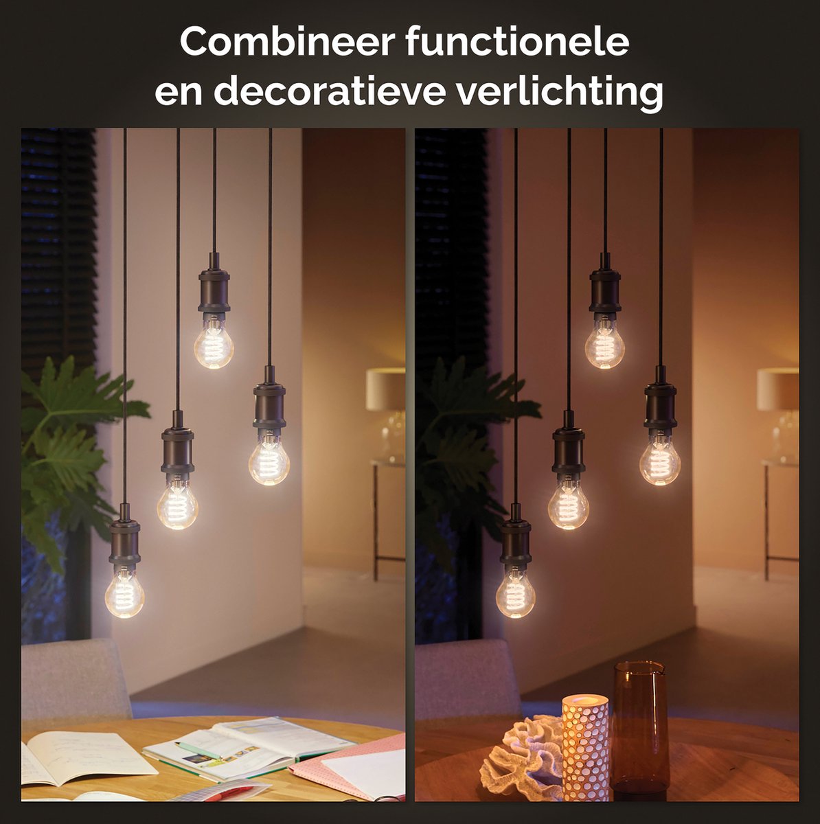 Philips Hue filament standaardlamp A60 - warm tot koelwit licht - 3-pack - E27 — afbeelding 5