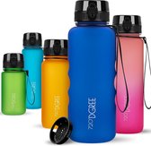 Drinkfles, 1,5 liter, softTouch + zeef, BPA-vrij, XL waterfles voor gym, fitness, sport, outdoor, grote sportfles van Tritan, licht, schokbestendig