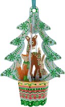 3D Baubles (Kerstbal Wenskaart met envelop) - Woodland Animals Tree