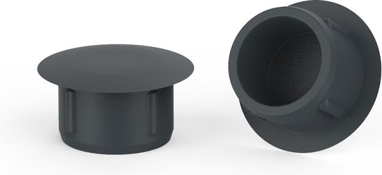 100 pièces - Capuchons Premium pour perçages - Ronds - Gris anthracite (RAL 7016) - 6 mm