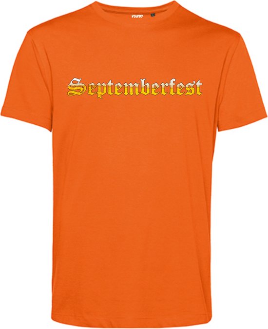 T-shirt Septemberfest bier | Oktoberfest dames heren | Lederhosen man | Foute party | Oranje | maat 5XL