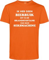 T-shirt Ik heb geen Bierbuik | Oktoberfest dames heren | Carnavalskleding heren dames | Foute party | Oranje | maat XS