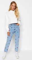 Trendyol TWOSS21JE0591 Volwassenen Vrouwen Jeans Single pack - Blauw - 34