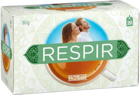 40 sachets de THÉ RESPIR Infusion 100% naturelle qui vous aide à mieux respirer. ALLERGIES, MAUX DE GORGE, ANTI-GRIPPE, RHUM, NEZ BOUCHÉ. INFUSION 100% NATURELLE.