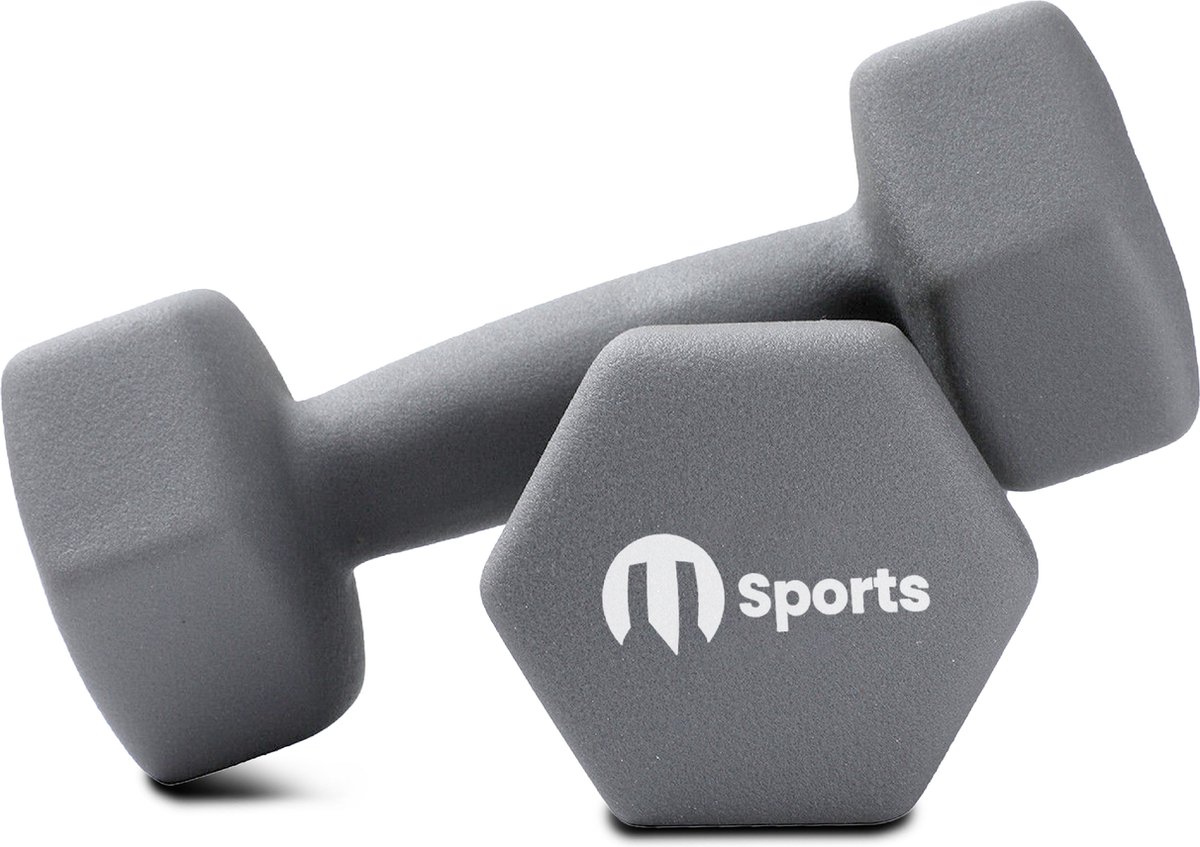 M sports - Gewichten - Halterset - Dumbbell Set - Neopreen Dummbbells - 2kg